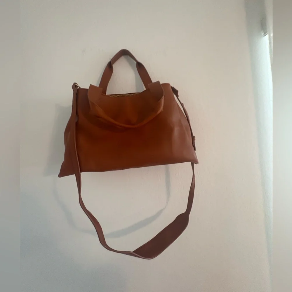 Faux Leather Work Tote Handbag - Picture 13 of 17